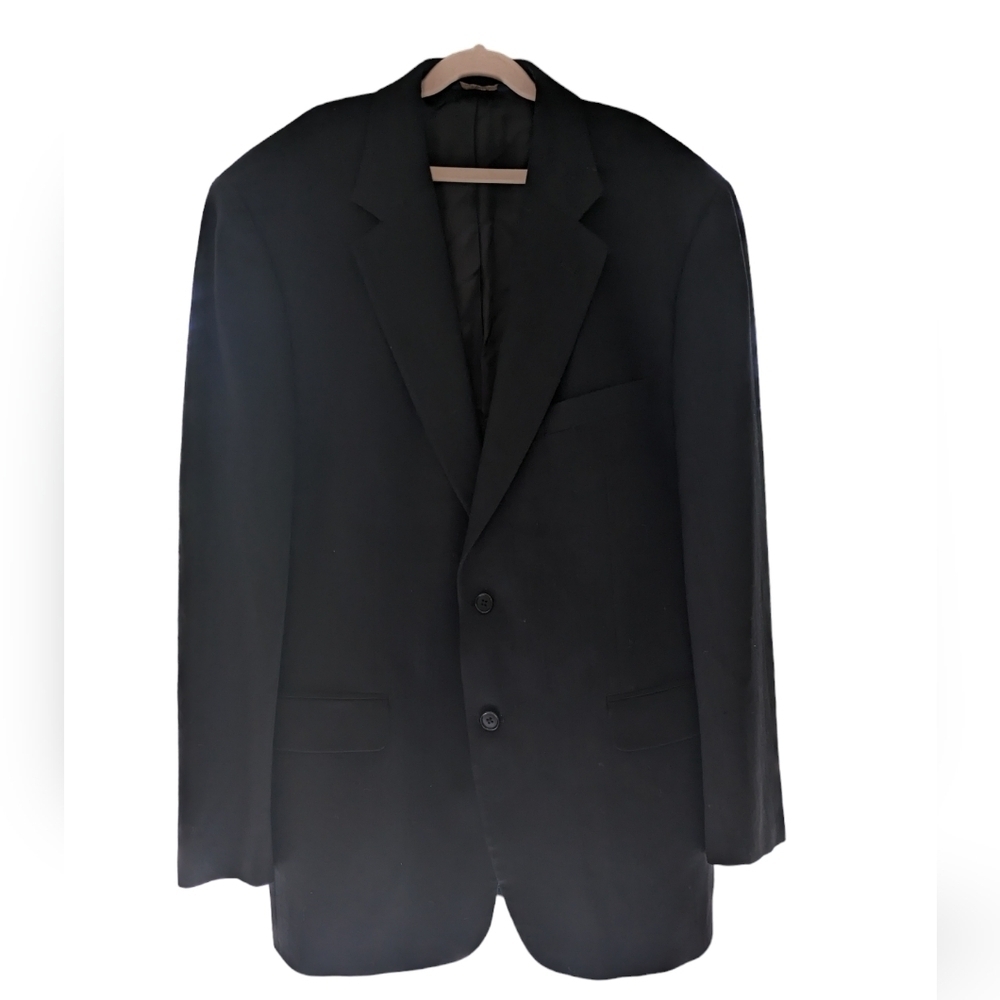 Men's Brooks Brothers Black Wool Blend Blazer Size 42R